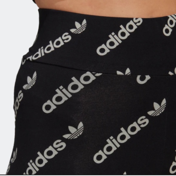 Brand New Adidas Originals 'Logomania' Repeat Logo Leggings - Picture 9 of 14